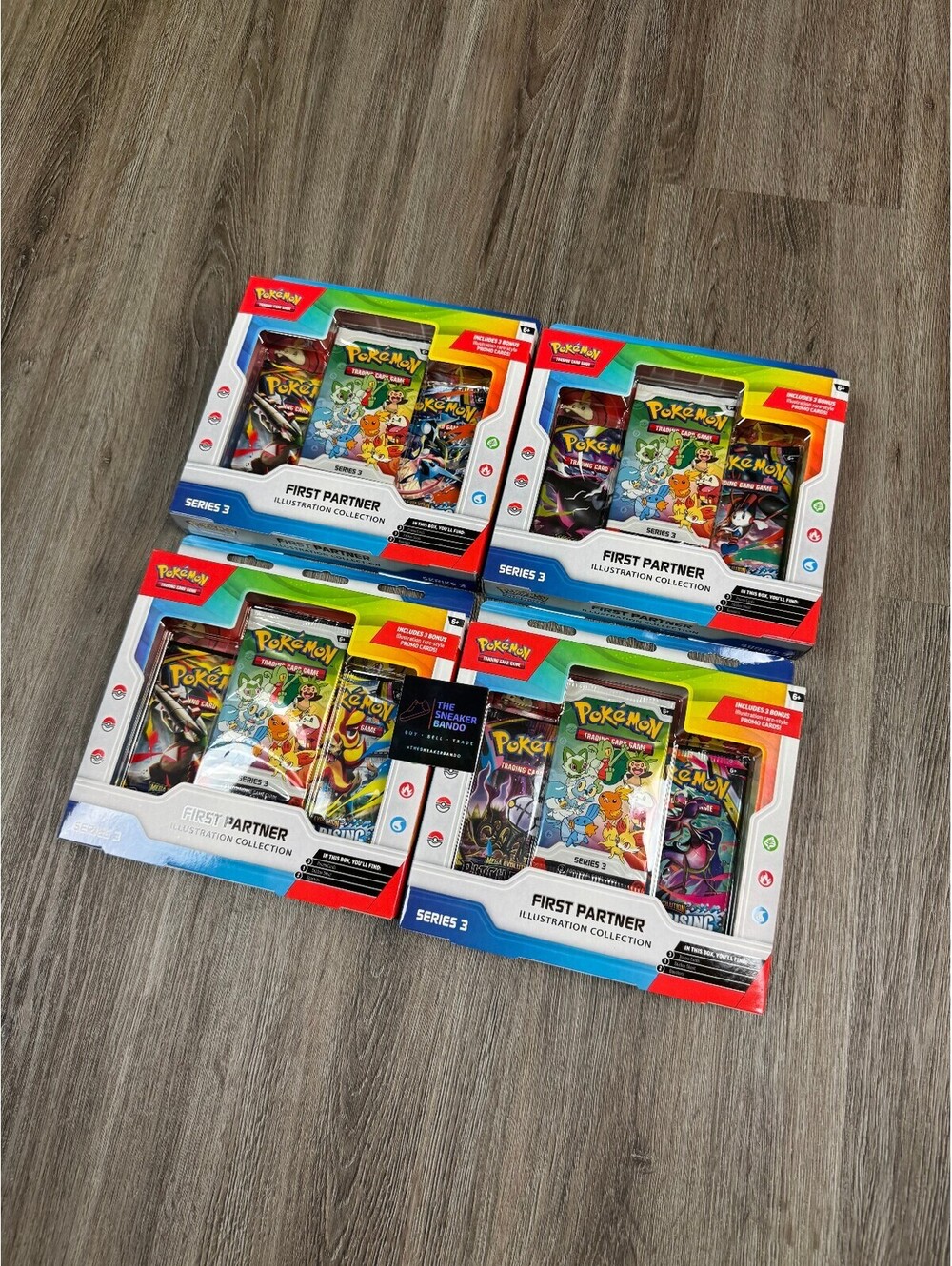 4x Pokémon First Partner Illustration Collection Series 3